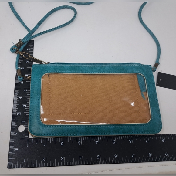 Vintage Wallet With Strap Purse Satchel Floral Flowers 80s 90s Transparent Back - Picture 3 of 10